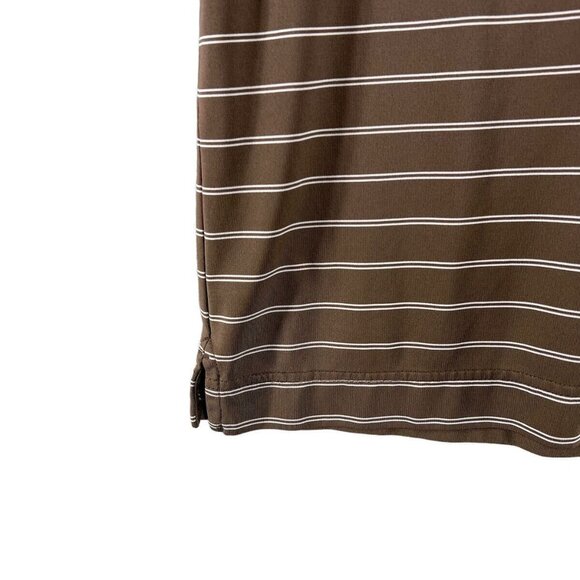 Callaway Mens Golf Polo Size XL Brown Stripe Brookside Country Club Tournament - Picture 3 of 9